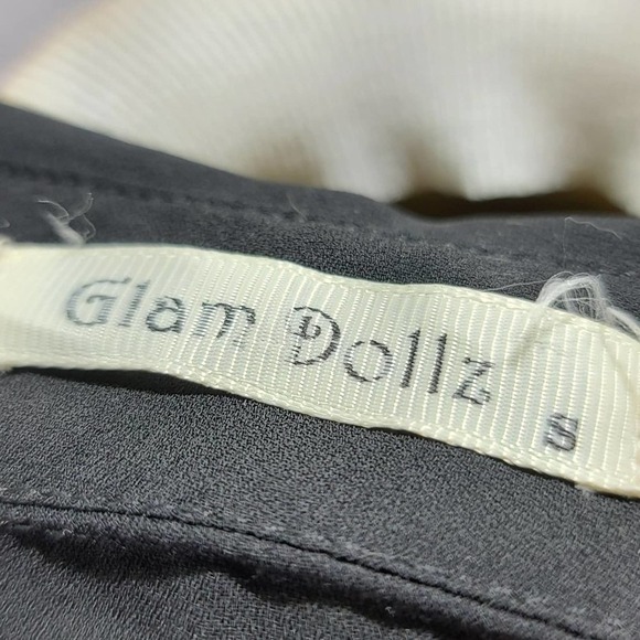 Glamdollz black long sleeve button down - Picture 5 of 14